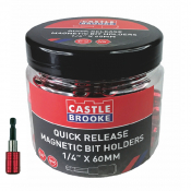 10Pc Quick-Change Magnetic Bit Holders 1/4inchx65mm Display Jar
