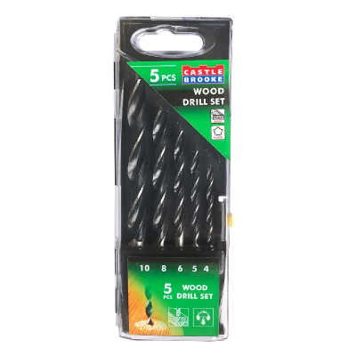 4.0/5.0/6.0/8.0/10.0mm 5pc Brad Point Wood Drill set