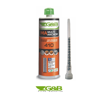 G&B MA Polyester Resin 410ml + Mixing Nozzle Box Qty-12