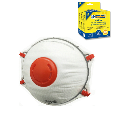 FFP3V Moulded Cup Masks Plus Valve 5 Packs of 2 Box